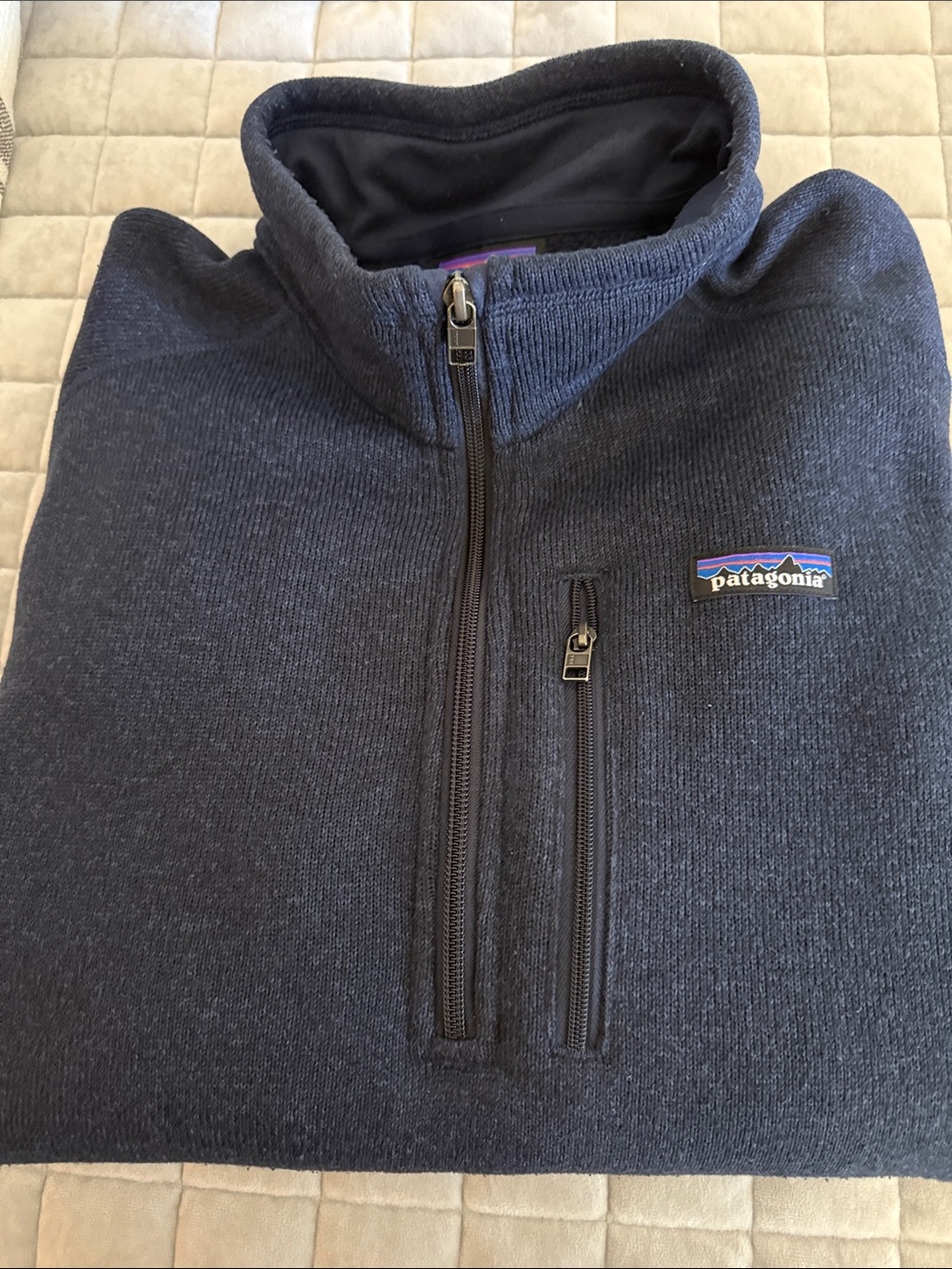 Patagonia Men's Navy Better Sweater 1/4-Zip Fleece Pullovers